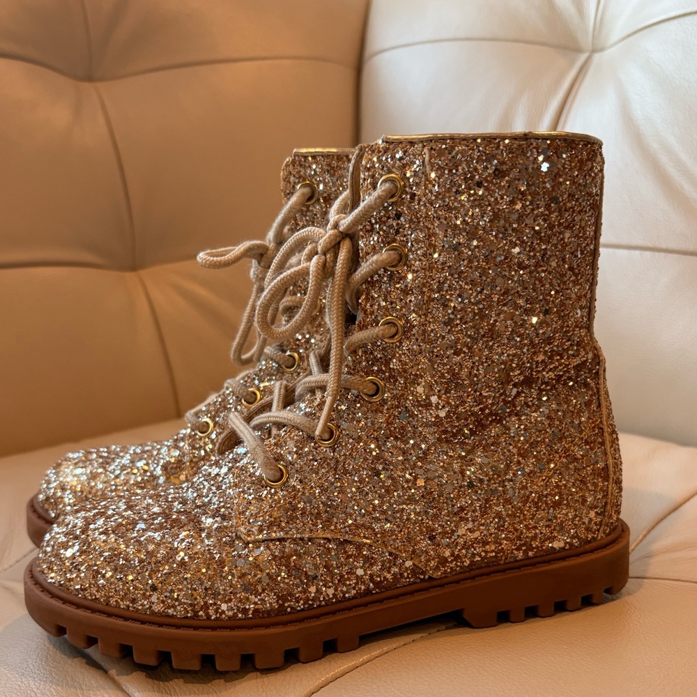 2 for $10 GAP Sparkly Gold Kids Boots - Picture 7 of 7